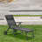 Patio Lounge Chair With Wheels Neck Pillow Aluminum Frame Adjustable