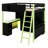 Wood Loft Bed With Desk, Ample Storage Space And Light-2029505963
