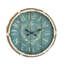 Horloge murale décorative en métal Ethoridge avec cadre en corde et cadran crème vieilli-734132815-703154844