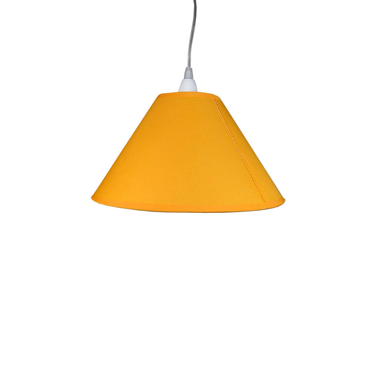 22cm H Cotton Empire Lamp Shade ( Screw On ), Mustard