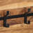  Coat Rack Brown And Black Solid Acacia Wood, Iron Medium Hooks-432419887