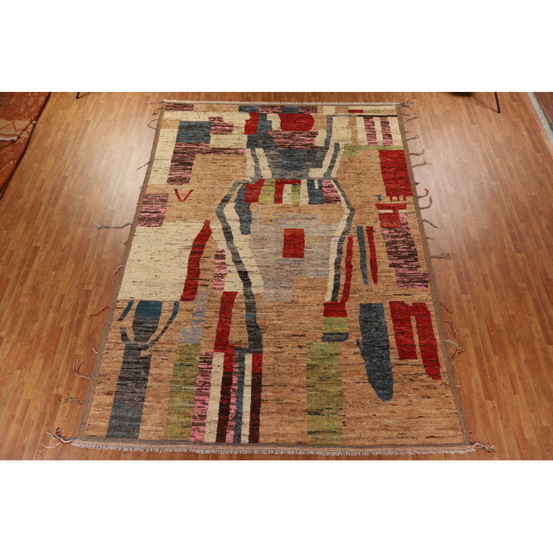 One-of-a-Kind 10'0'' x 13'11'' New Age Rectangle Wool Area Rug in Blue and Brown