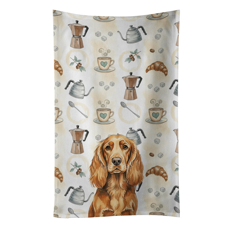 Sussex Spaniel Coffee Bar Kitchen Towel, Sussex Spaniel