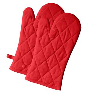 Yarn-Dyed Oven Mitts Silicone Printing and Kitchen Towels 4 pcs Set, Heat  Resistant to 470 Degree, Non-Slip Kitchen Gloves/Pot Holders for Cooking