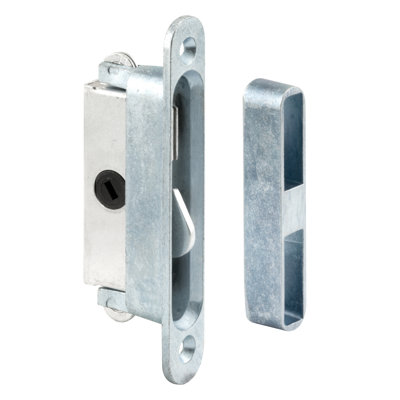 Sliding door lock and keeper
