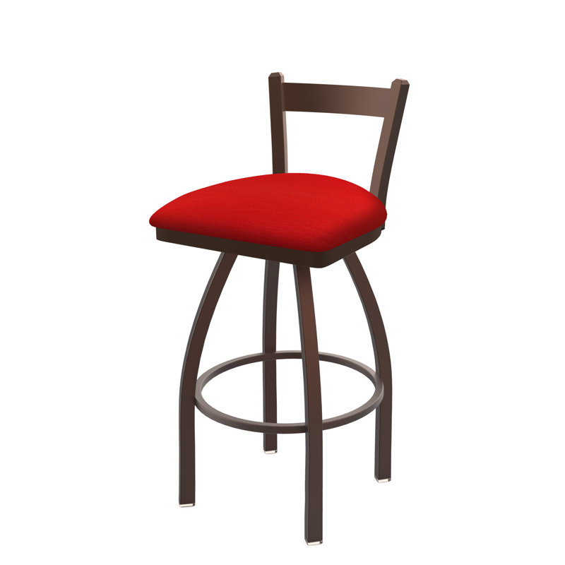 821 Catalina Low Back Swivel Bar Stool, Canter Red, Bronze, Counter Stool (25" Seat Height)
