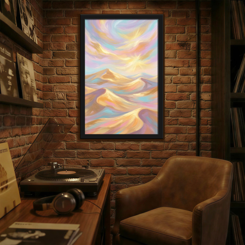 «Abstract Dreamy Sky Desert Landscape», reproduction d'art, H 24 po x l 16 po