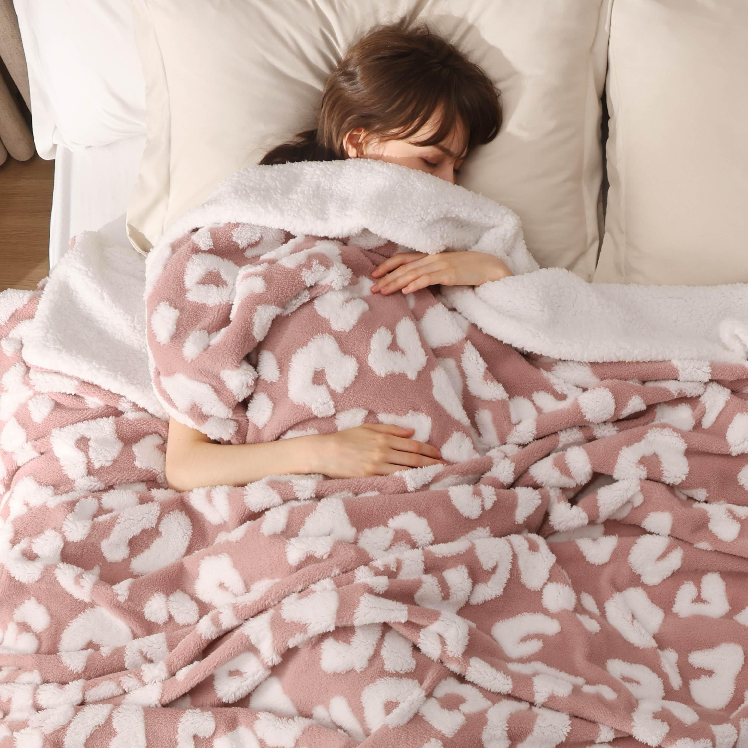 Plush Blankets Cheetah Sherpa Blanket Bedsure Thick And Warm