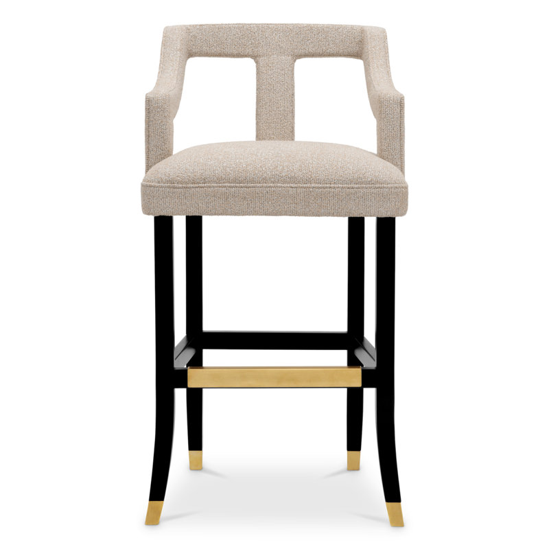 Roumier Upholstered Stool, Bar Stool (32.28" Seat Height)