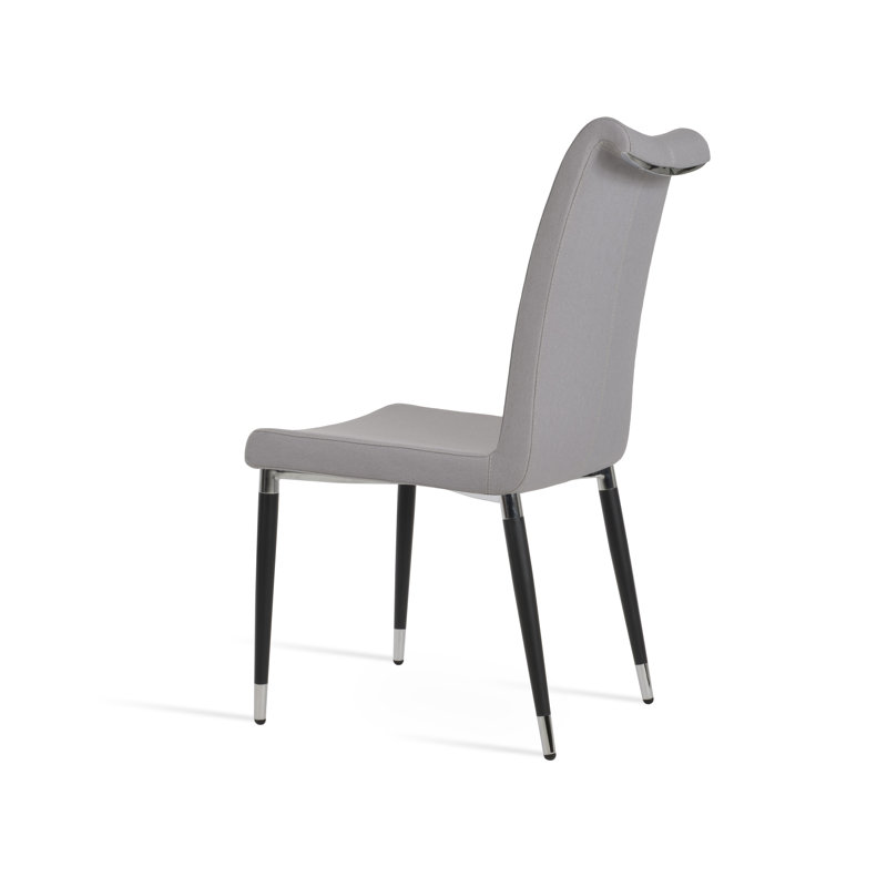 Chaise d'appoint Tulip Ana en gris clair
