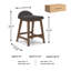 Tabouret de comptoir 24,25 po Munana-87749362