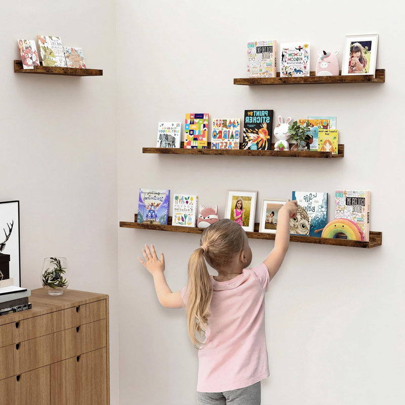 Floating Shelves Set of 2, 40 cm, Vintage Brown