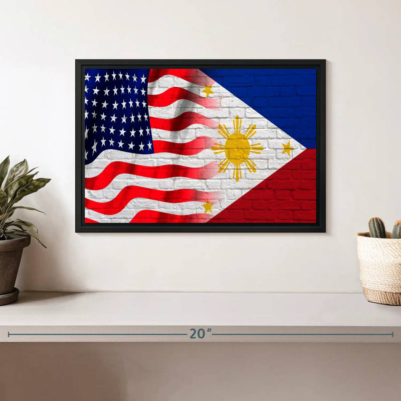 Borges USA And Philippines Flag, 9" H x 13" W