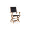 Stella 3-Piece Teak Outdoor Bistro Set Folding Table And Armchairs In White PVC-coated polyester Fabric-1386519193
