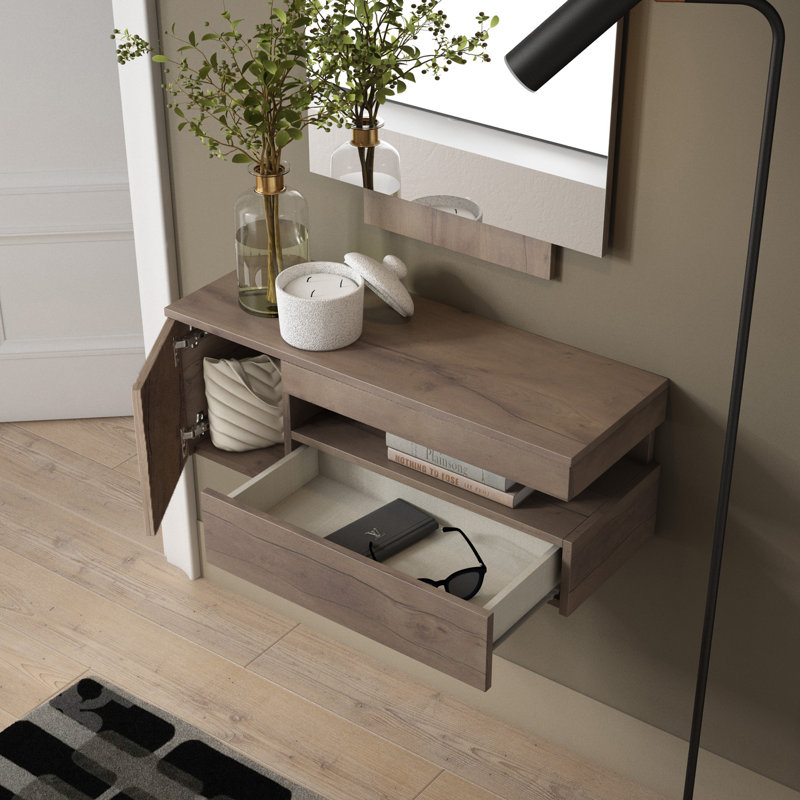 Lindo 2 Piece Floating Shelf, Brown