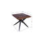Table de bout Faunia en bois d'acajou récupéré avec base en acier noir 