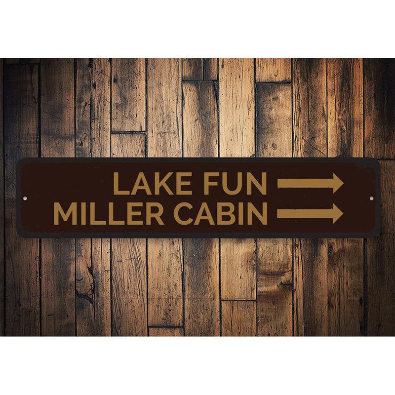 Plaque en métal «Lake Fun», H 6 po x l 24 po x P 0,06 po