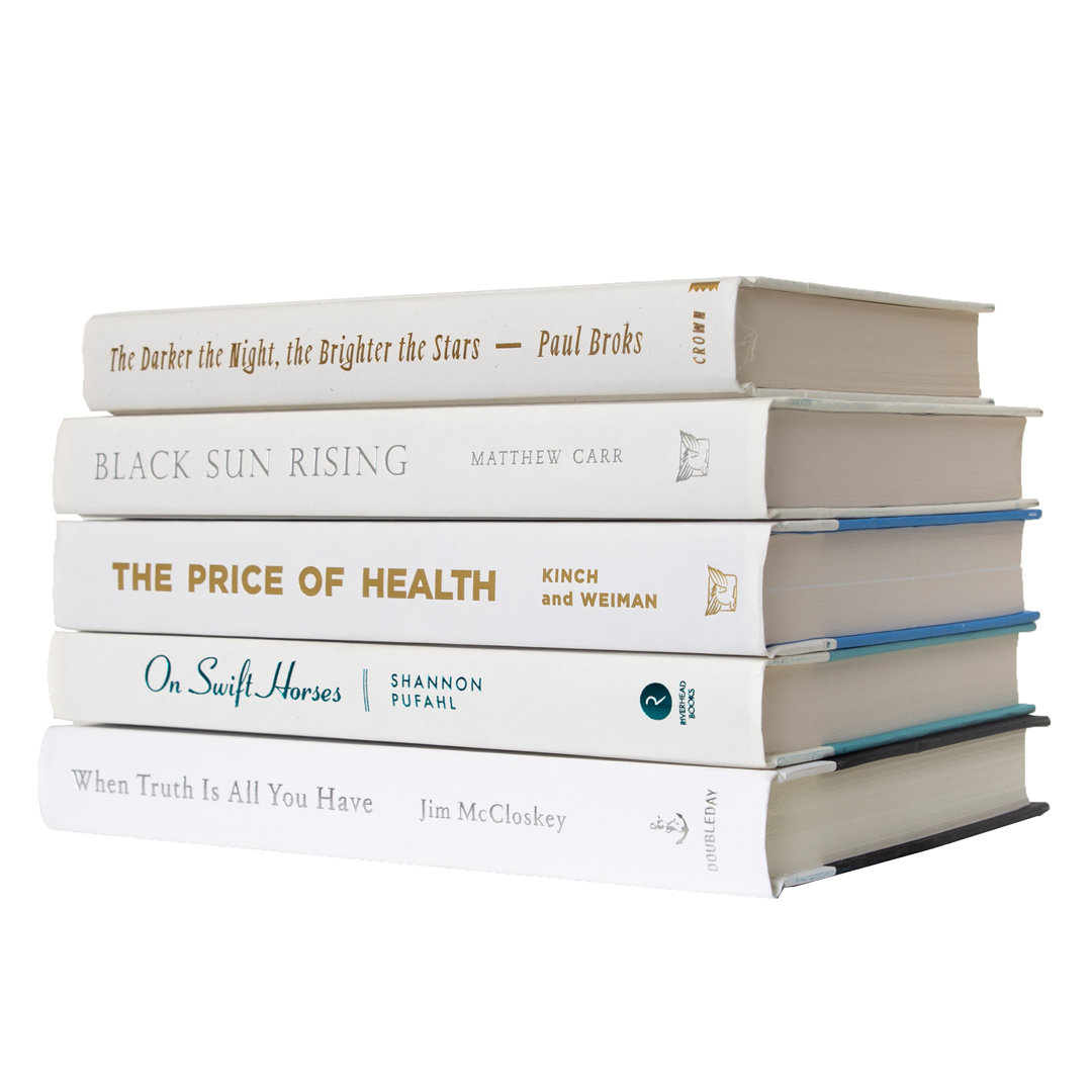 Decorative Books - Snowfall Book Stack - 5 Yellow Books Latitude Run®