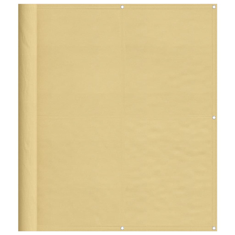 Vidaxl Balcony Screen 100% Polyester Oxford, Sand, 315" W x 47.2" D