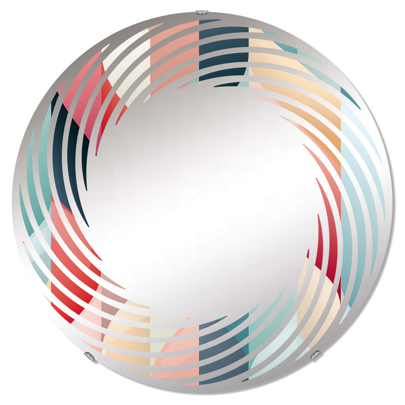 Subdued Elegance - Miroir mural spiralé, 31,4 po x 31,4 po