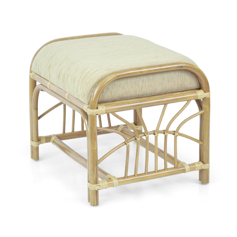 Eukleides Upholstered Ottoman, Natural
