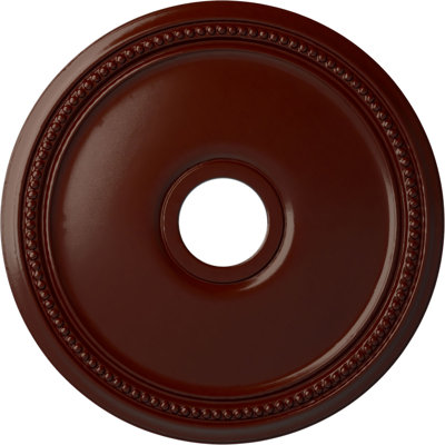 Endurathane Diane Ceiling Medallion, 18"OD x 3 5/8"ID x 1 1/8"P (Fits Canopies up to 5 3/8"), Hand-Painted Brushed Mahogany Finish