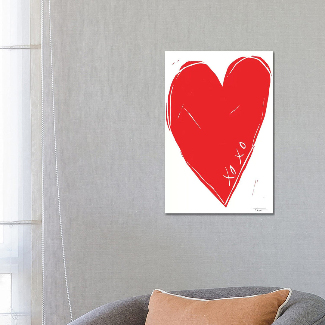 XOXO Heart von Statement Goods - Galerie-verpackte Leinwand Giclée auf Leinwand