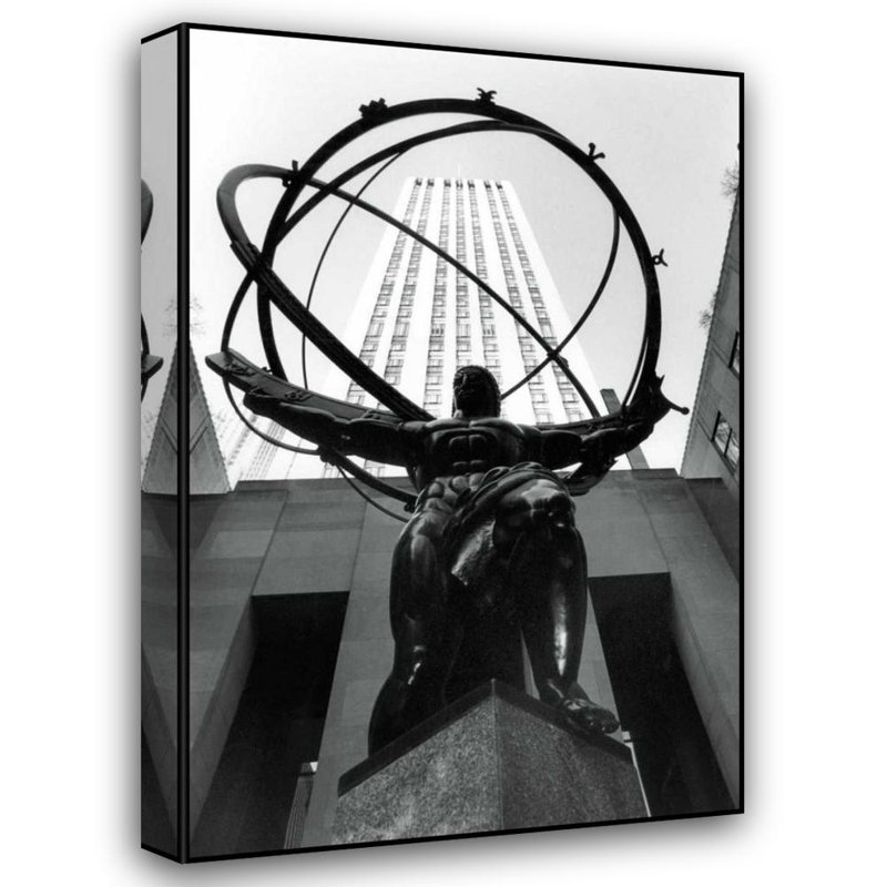 «Latitude Run® DeNardo, Laura», art sur toile tendue sous le titre: Atlas at Rockefeller Center, H 48 po x l 33 po