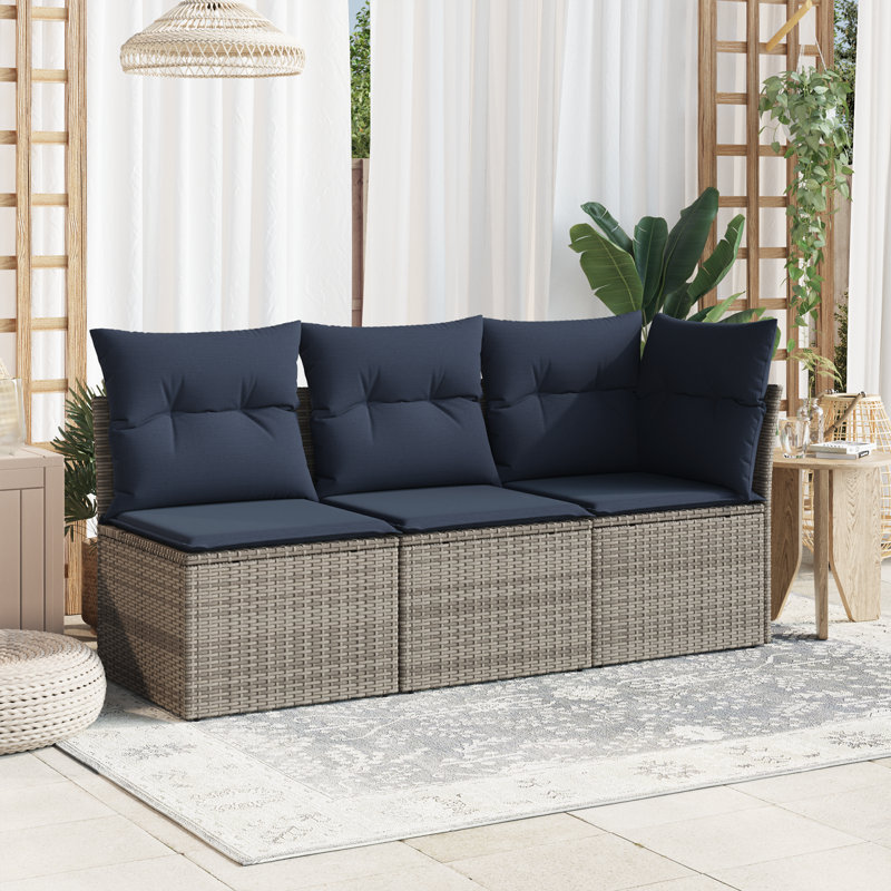 55cm Wide Patio Sofa with Cushions