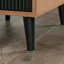 Bureau en L, finition brune