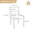 Ensemble de 4 chaises de salle à manger rembourrées sans accoudoirs-56336125