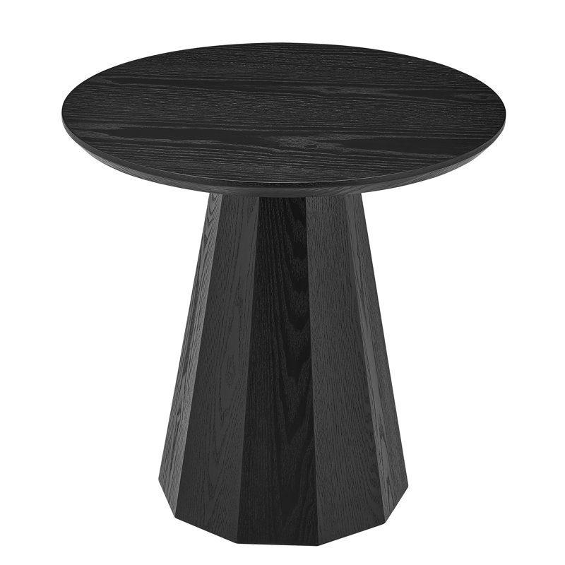 Table d'appoint ronde Chasse en noir, Noir
