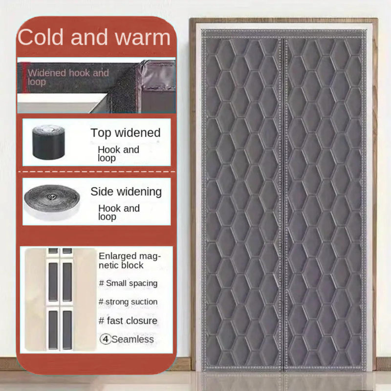 Le rideau d'isolation thermique en coton pour portes doubles convient à un usage domestique.