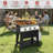 Maison Backyards 3-Burner Liquid Propane Gas Grill with Hood and Extendable Side Shelves