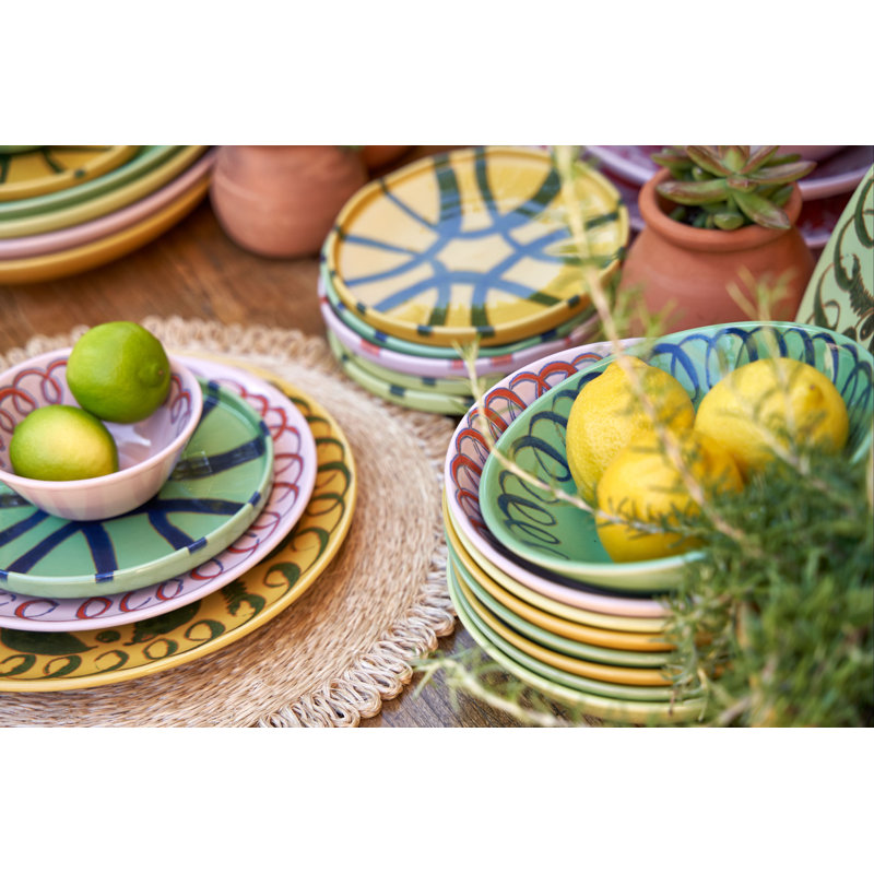 Amalfi Cereal Bowl - Lime - 7", Pink