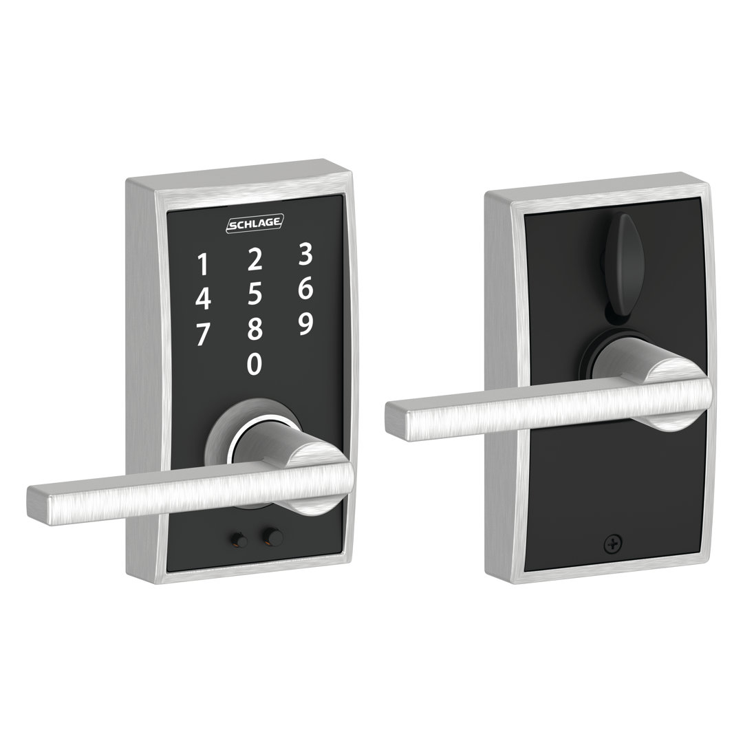 Schlage Touch Door Touchscreen Lever with Century Trim and Latitude Lever Schlage 