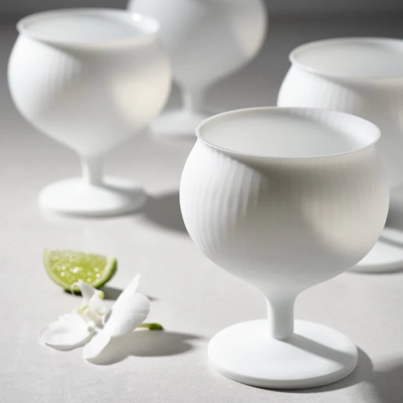 Omnia Handmade Crystal Snifter, Opal White