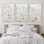 Wildflower Meadow Botanical Soft Pastel Style Wall Art Decor Framed On Canvas 3 Pieces Print-125120585-125120588