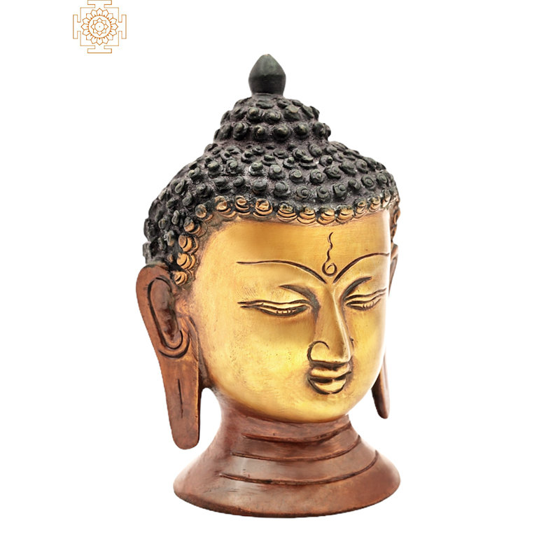 Buste de tête de Bouddha tibétain