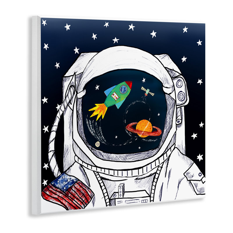 «US Astronaut Suite Space Galaxy Reflection» par Sangita Bachelet - impression d'art graphique