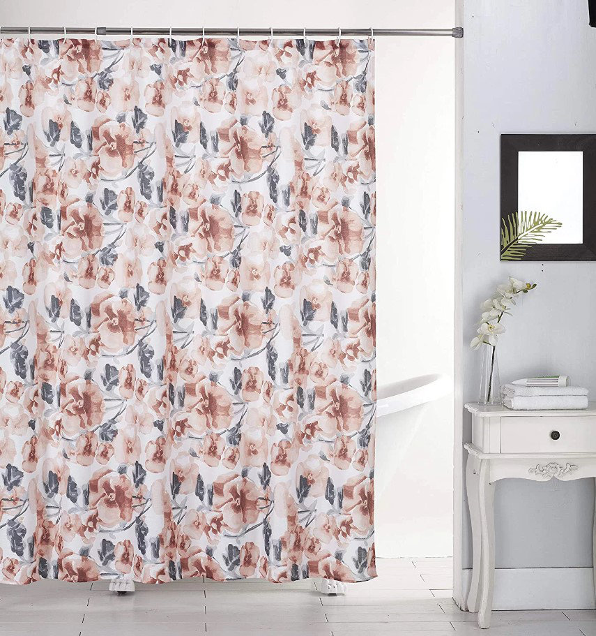 Linen Store 13 Pieces Floral Shower Curtain Set | Wayfair