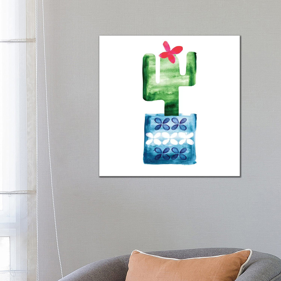 Colourful Cactus VI - Wrapped Canvas Painting