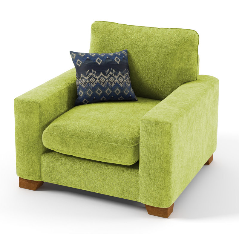 Missouri Upholstered Armchair, Green