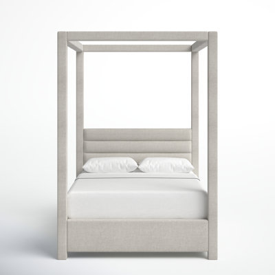 Herma Linen Upholstered Canopy Bed