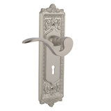 Egg & Dart Plate Privacy (Bed & Bath) with Decorative Keyhole and Manor Lever