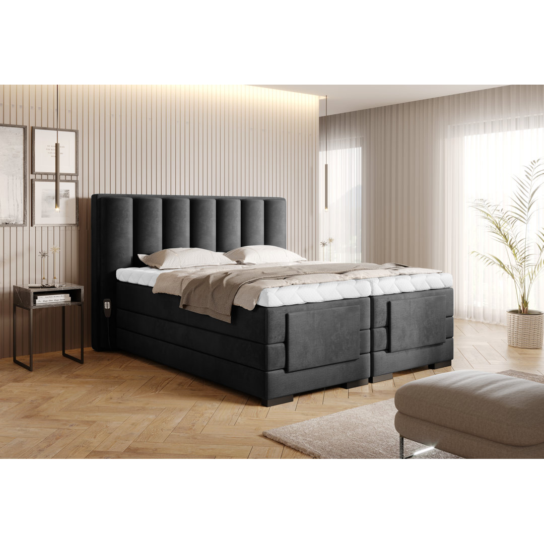 Elektrisch verstellbares Boxspringbett Arsdale mit Topper