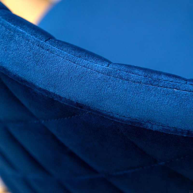 Chaise de salle à manger en velours, Bleu
