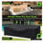 Black Patio Furniture Cover, Waterproof Outdoor Cover with White Webbing Trim, Vents, Handles, Buckles & Drawstring, 49" x 49" x 29"