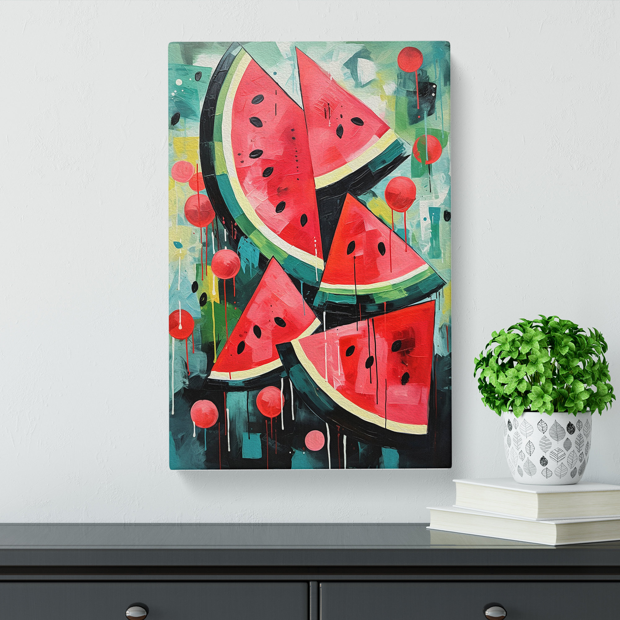 Abstract Watermelon Inside 17 Stories Watermelon Abstract - Print | Wayfair.co.uk