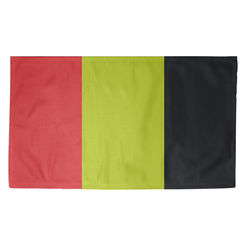 Tapis à rayures rouge/vert/charbon, Rectangle 2 pi x 3 pi